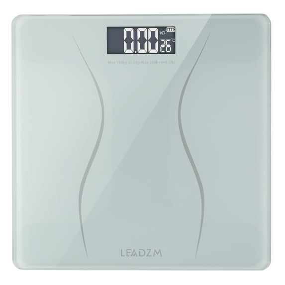 Ktaxon Bathroom Weight Scale, Highly Accurate Digital Bathroom Body Scale, Measures Weight up to 180kg/396 lbs., White
