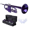 thumbnail image 1 of Ktaxon Bb Beginner School Band Trumpet with Mouthpiece Case Blue Green Purple, 1 of 8