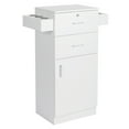 thumbnail image 1 of Ktaxon Beauty Salon Cabinet Storage Cart Hair Dryer Holder Locking Drawer Styling White, 1 of 9