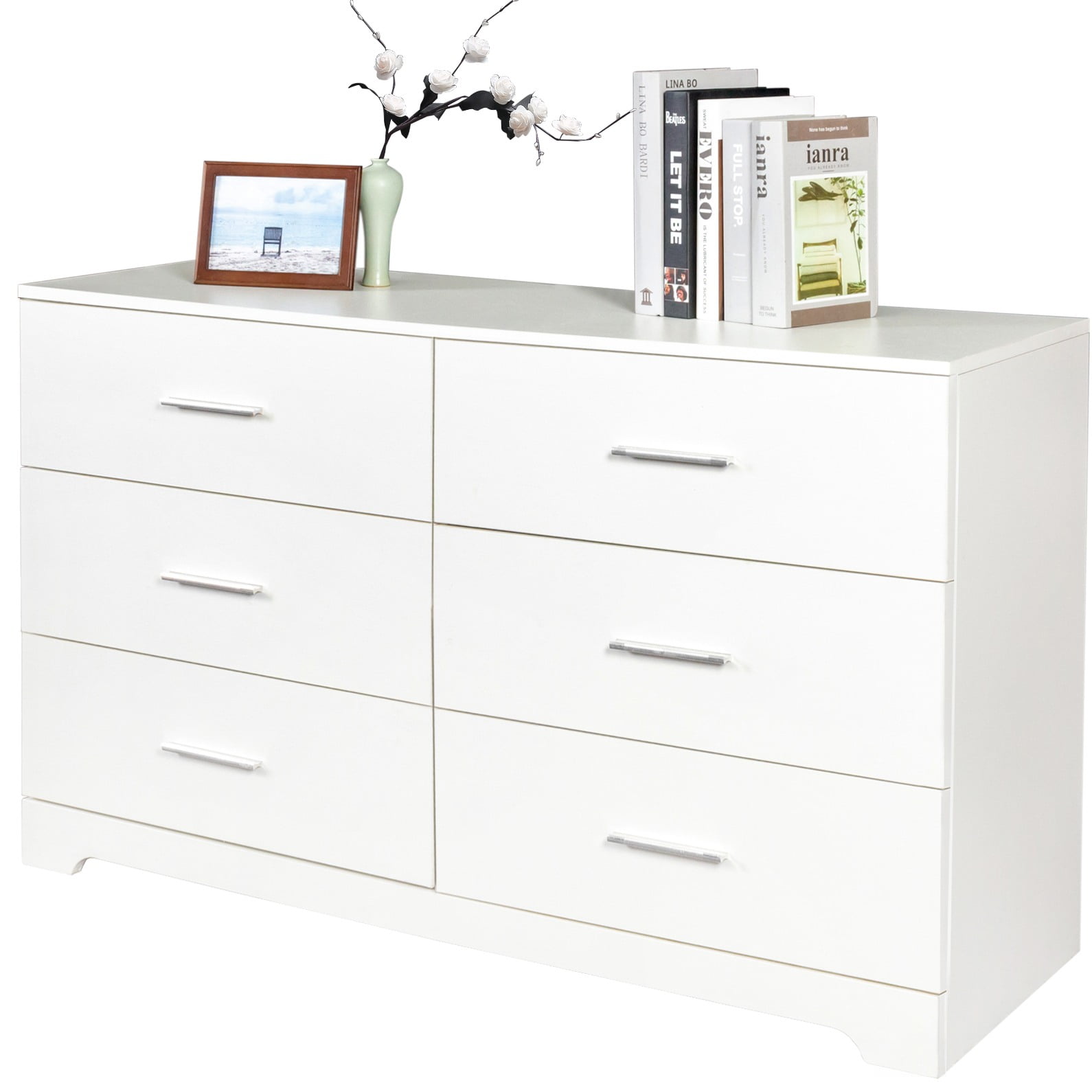 White Double Dresser with Extra Deep Drawers
