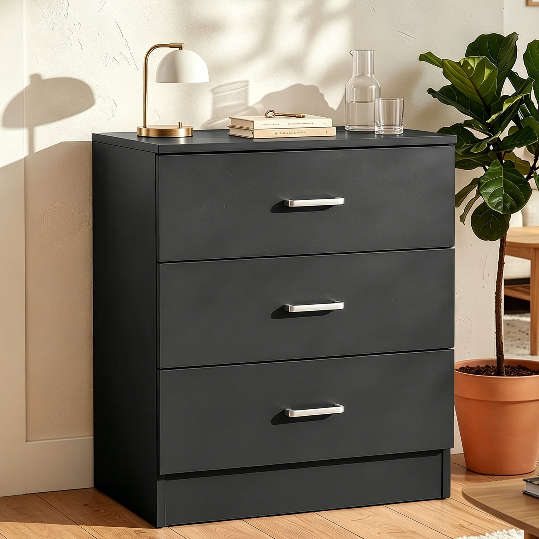 3 chest dresser Heartwood Shaker 3-Drawer airy feel that easily adapts to a modern transitional or coastal chic style Universal 3 Drawers Chest |