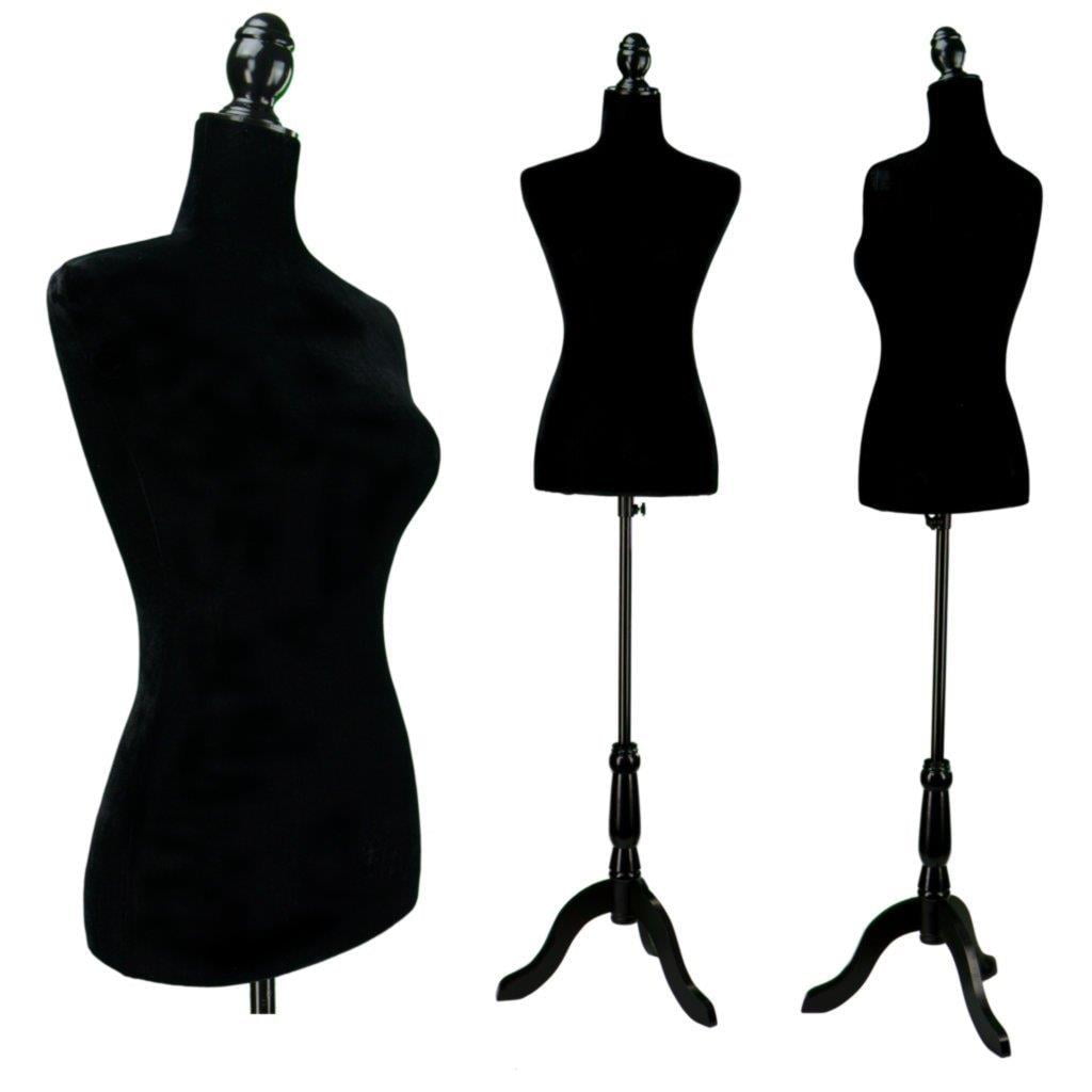 Ktaxon Black Female Mannequin Torso Dress Form Display W/ Black Tripod Stand
