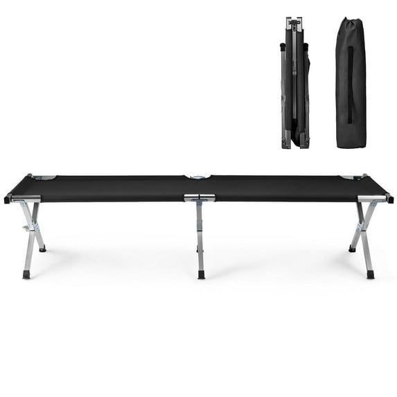 Ktaxon Black Folding Chaise Lounge Outdoor Portable Beach Lawn Recliner Reclining