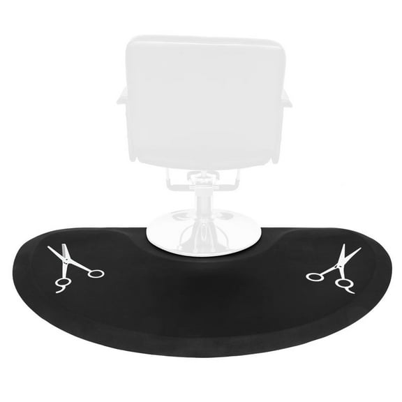 Ktaxon Black Semi Circle 5'x3' 1/2" Barber Salon Anti Fatigue Floor Mat Beauty Supplier