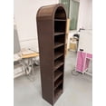 thumbnail image 1 of Ktaxon Arched Cabinet 8 - Layer Display Shelf, 15.7"×11.8"×70", Oak, 1 of 11