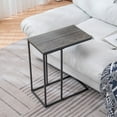 thumbnail image 1 of Ktaxon C Shaped End Table, Sofa Side Table for Living Room, Couch and Recliner Snack Table for Bedroom, Grey, 1 of 10