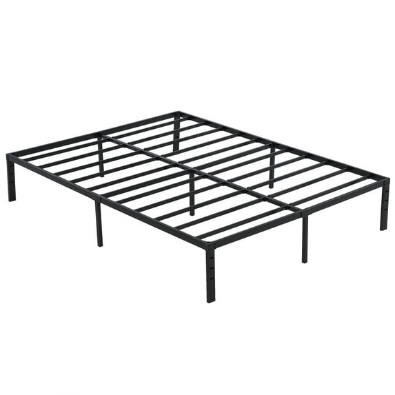 Ktaxon Cal-King Size Bed Frames, 14" Metal Platform Bed, Black