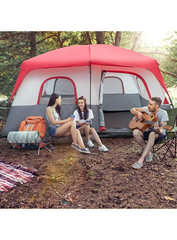 Ktaxon Camping Large Tent 14 Person Family Cabin Tents,2 Rooms,Straight Wall with Carry Bag