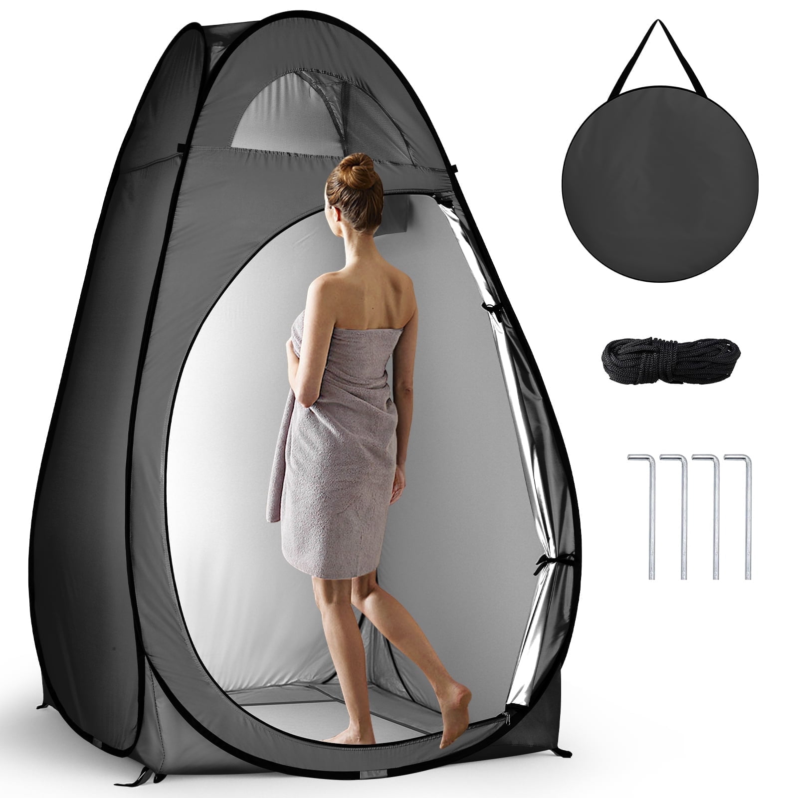 beach dress change tent Ktaxon Camping Shower Tent, Portable Pop Up Changing Tent, Waterproof  Dressing Room Privacy Tent for Camping Beach, Black