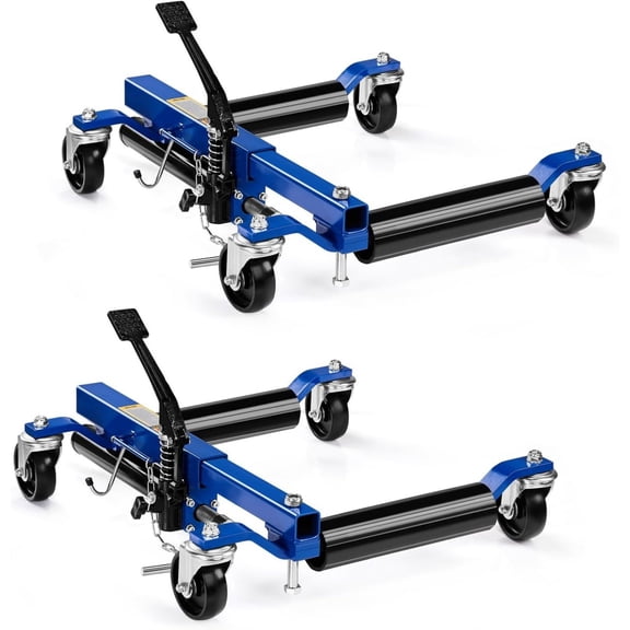 Ktaxon Car Wheel Dolly, 2PCS 3000 lbs Car Skates, 12'' Wheel Vehicle Positioning Jack, Hydraulic, Blue