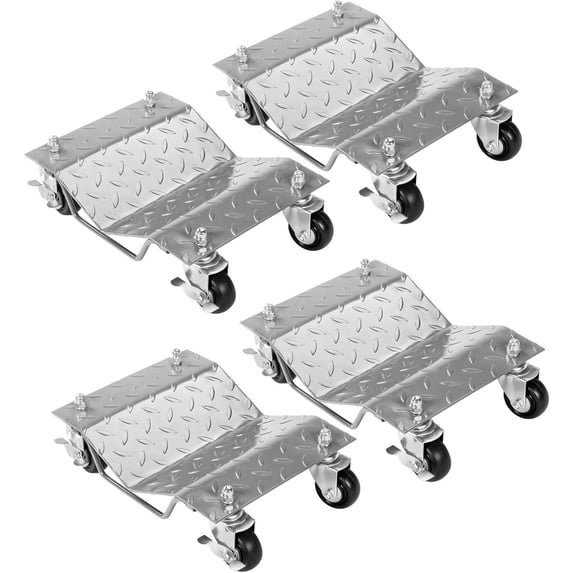 Ktaxon Car Wheel Dolly, 4PCS 6000LBS Heavy Duty Vehicle Dolly, Silver