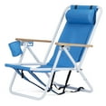 thumbnail image 1 of Ktaxon  Chair Folding Portable Beach Chair Blue Solid Construction Camping, 1 of 7