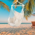 thumbnail image 1 of Ktaxon Chair Hanging Rope Swing Hammock Outdoor Porch Patio Yard Seat with Two Pillows, 1 of 9