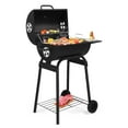 thumbnail image 1 of Ktaxon Charcoal Grills Outdoor BBQ Grill,Barrel Charcoal Grill with Side Table and Wheels, Black, 1 of 6