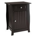 thumbnail image 1 of Ktaxon Coffee Nightstand with Drawer & Roomy Storage Cabinet Bedside End Tables for Bedroom 24.5", 1 of 6