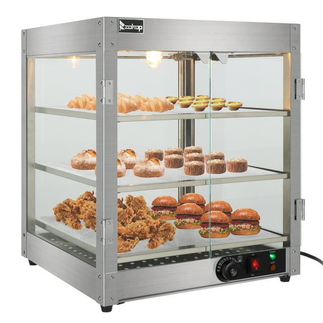 Ktaxon 800W 110V 3Tier Commercial Food Warmer Display Case for Pizza