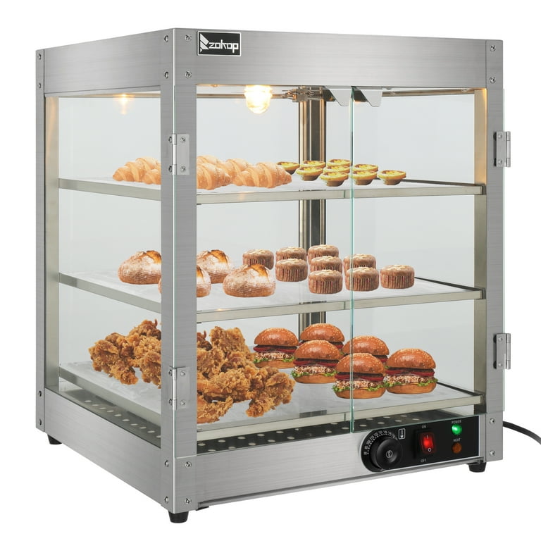 Ktaxon 800W 110V 3-Tier Commercial Food Warmer Display Case for