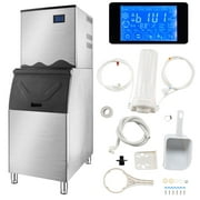 Ktaxon Commercial Ice Maker Machine, 400LBS/24H Smart LCD Panel Commercial Ice Machine with 280lbs Storage for Restaurant Bar Store Bar Supermarket, Home & More, Include Water Filter & Scoop