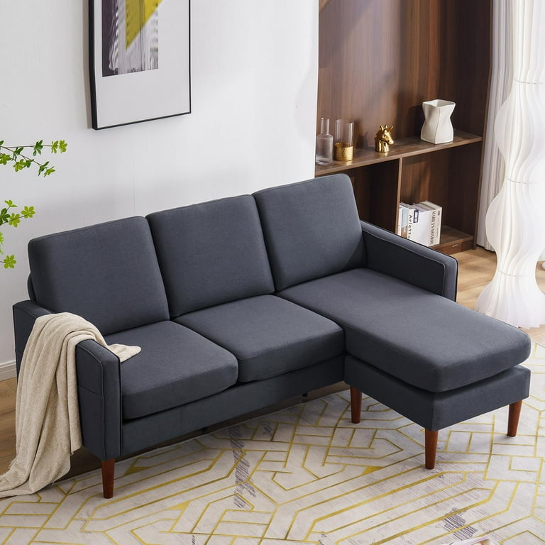 Ktaxon Convertible Sectional Sofa L Shaped Couch with Linen