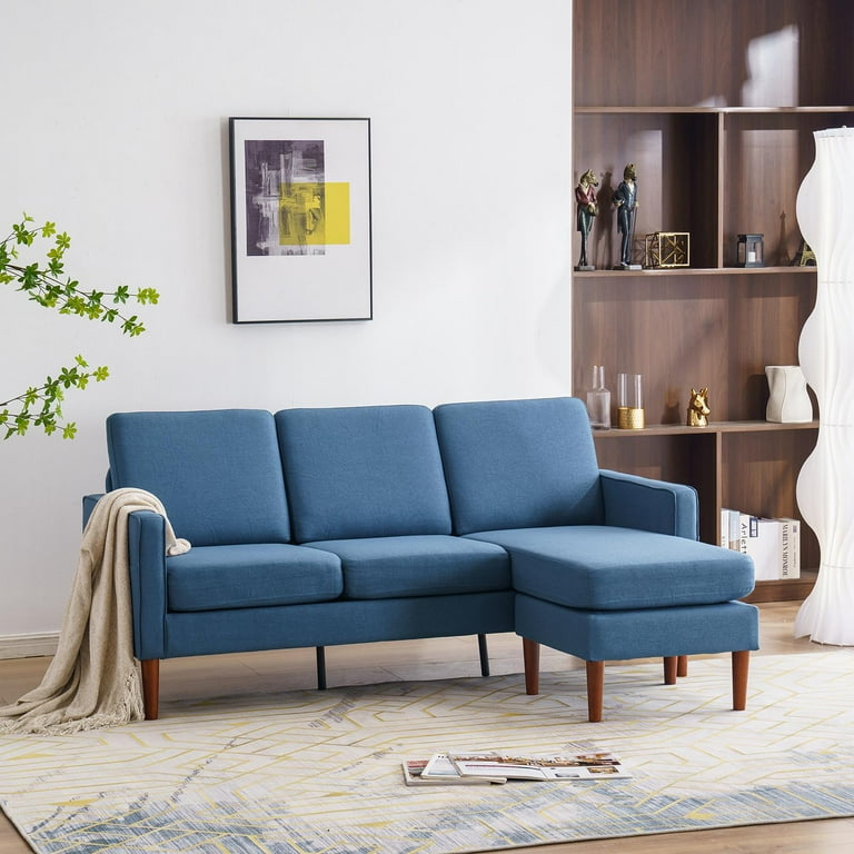 Navy blue small sectional deals