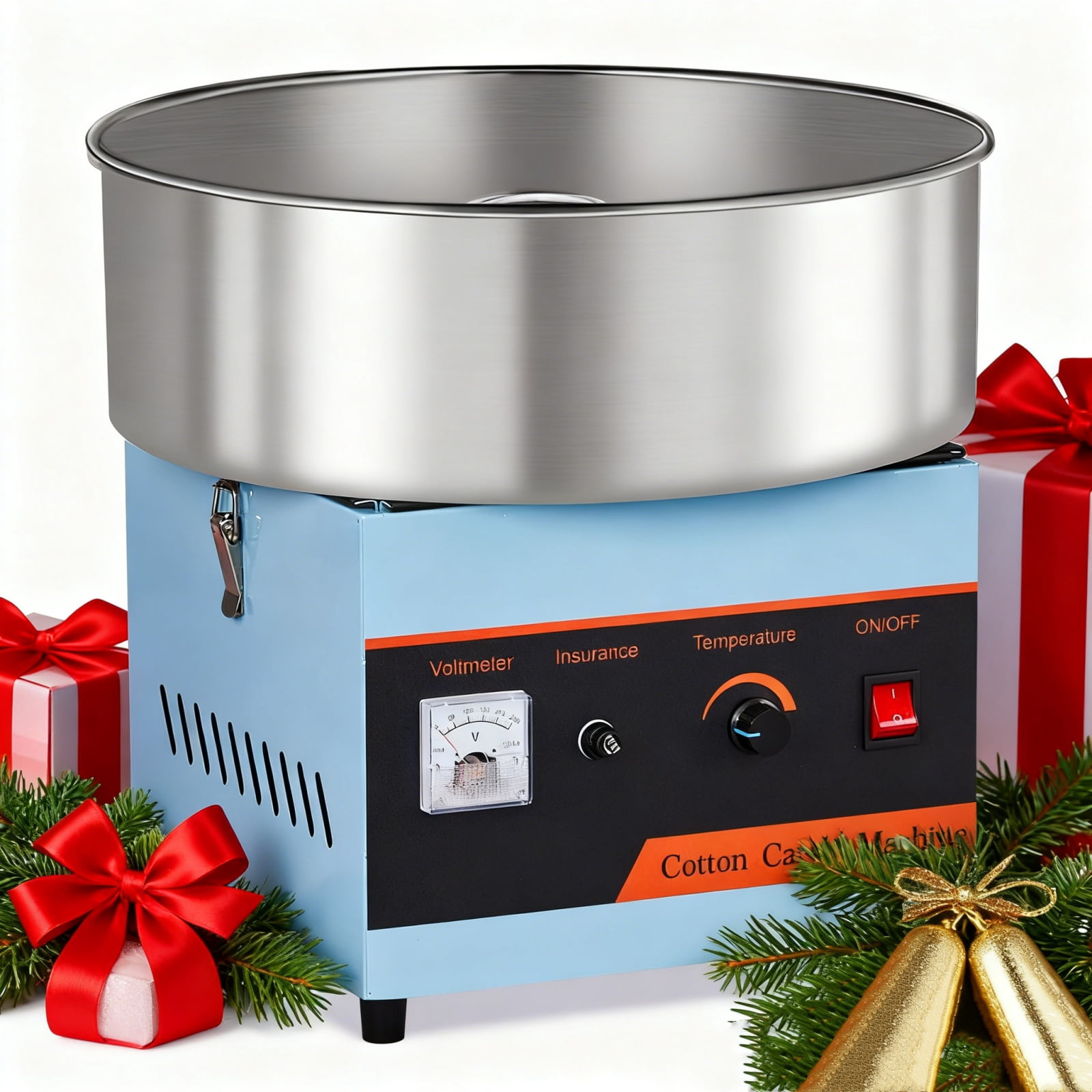 Ktaxon Cotton Candy Machine, 15" 980W Electric Cotton Floss Maker, Blue