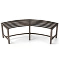 thumbnail image 1 of Ktaxon Metal Backless Bench, 55.5 in 2 Person Slatted for Patio Garden Yard Lawn, Bronze, 1 of 12