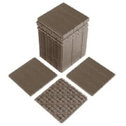 Ktaxon  Deck Tiles - Waterproof Flooring for Outdoor Porch, Poolside, Balcony, Slip-Resistant ,Coffee PVC