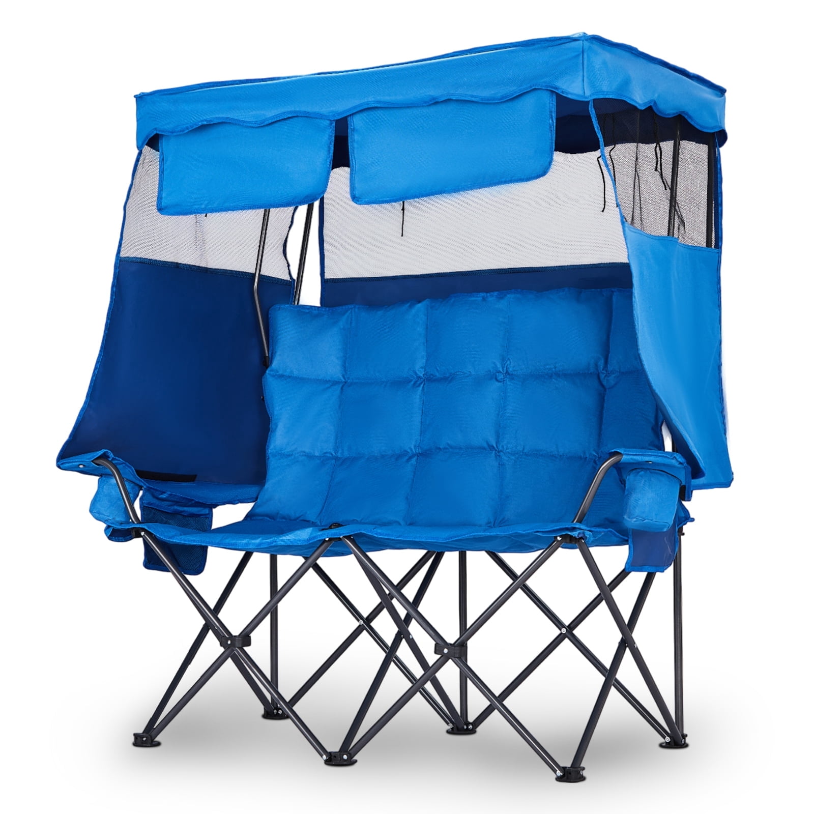 Ktaxon Double Camping Chair w/Shade Canopy, Folding Two Person