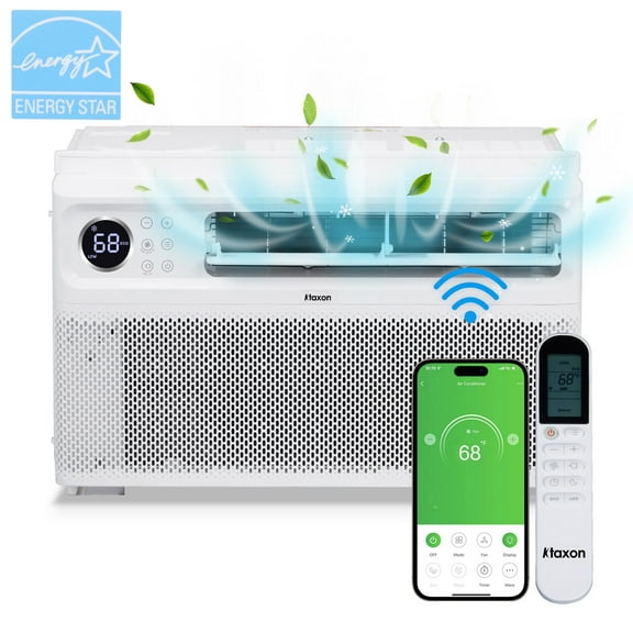 Ktaxon Energy Star 8000 BTU Inverter Window Air Conditioner, Energy-Saving Window AC Unit with APP & Voice Control, Ultra Quiet & Easy Installtion Design, Work with Alexa/Google Assistant, 115V/60Hz