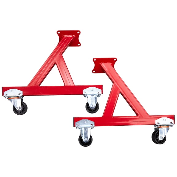 Ktaxon Engine Stand, Heavy-Duty LS Engine Stand with Swivel Casters - Compatible with V8 LS Series, Red Steel Frame, Mobile Engine Cradle
