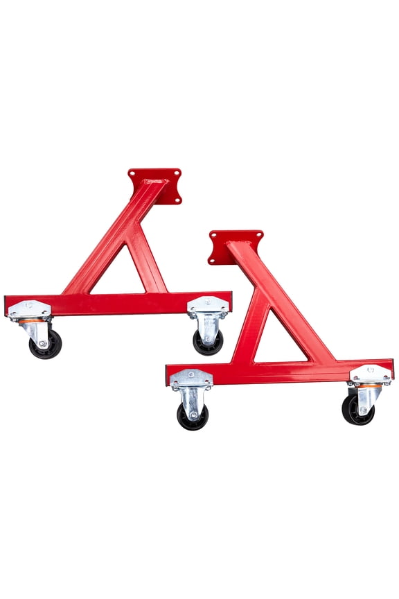 Engine Stand, Heavy-Duty LS Engine Stand with Swivel Casters - Compatible with V8 LS Series, Red Steel Frame, Mobile Engine Cradle