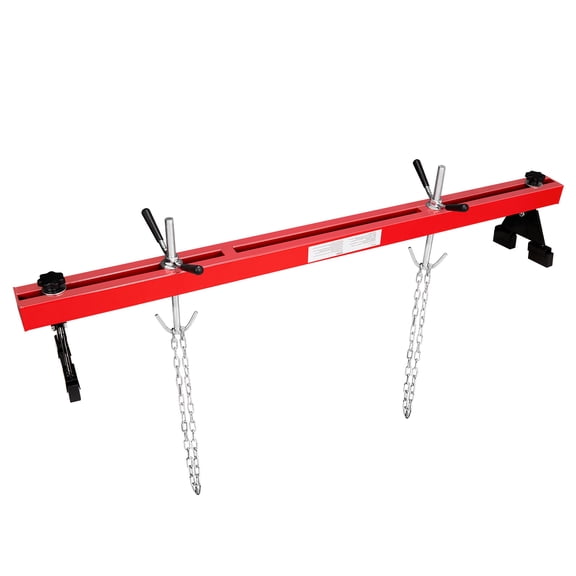 Ktaxon Engine Support Bar 1100 Lbs Capacity, Engine Hoist 2 Point Lift Holder Hoist Dual Hooks, Engine Hoist for Home Garages Repair, Red
