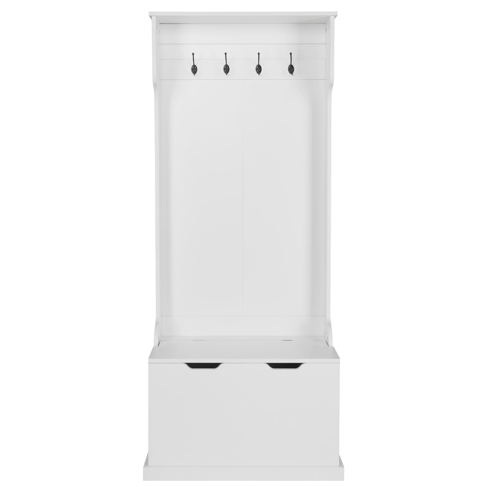 Ktaxon Entryway Hall Tree with Storage Bench and Coat Rack, 4 Hooks