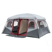 Ktaxon Family Camping Tent 10 Person Tent Waterproof  Windproof with Divided Curtain for Separated 2 Rooms with Carry Bag Outdoor