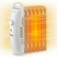 thumbnail image 1 of Ktaxon Filled Radiator Heater, Small Portable Space Heater with Adjustable Programmable Thermostat, Quiet, Overheat Protection, 6 Oil Heating Fins, 600W Mini Heater for Home Office White, 1 of 9