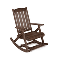 thumbnail image 1 of Ktaxon Fir Wood Rocking Chair Adjustable Backrest with Footrest 28 Inch Indoor Living Room, Nut-Brown, 1 of 10
