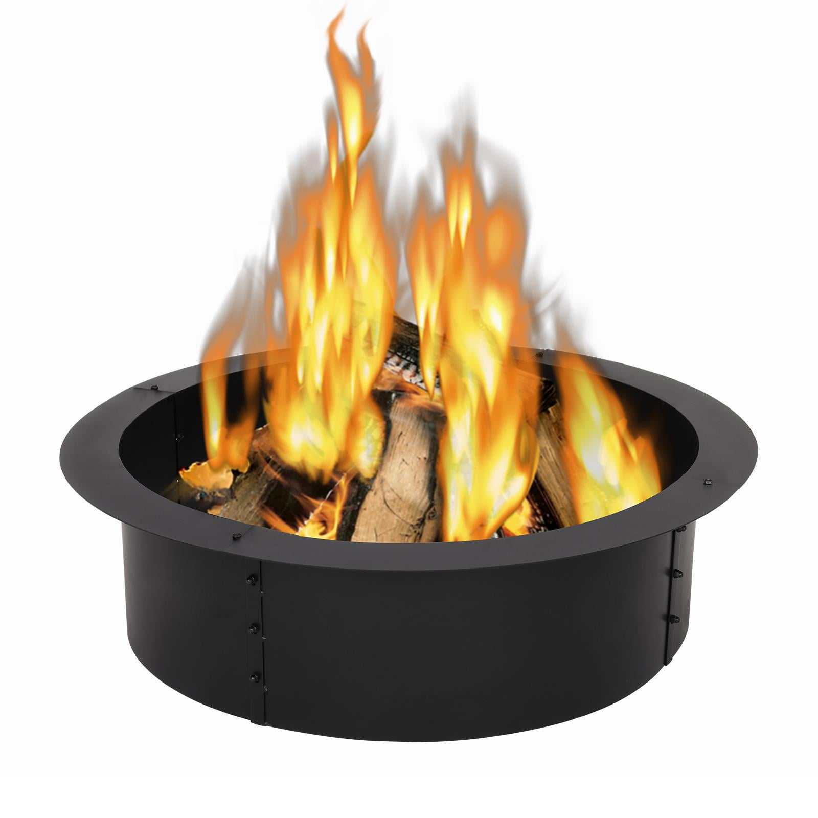 Black Heavy Duty Steel Smokeless Fire Pit Ring