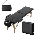 thumbnail image 1 of Ktaxon Foldable Massage Table, 24" Wide Spa Bed Portable 2 Fold with Adjustable Height, Black, 1 of 8