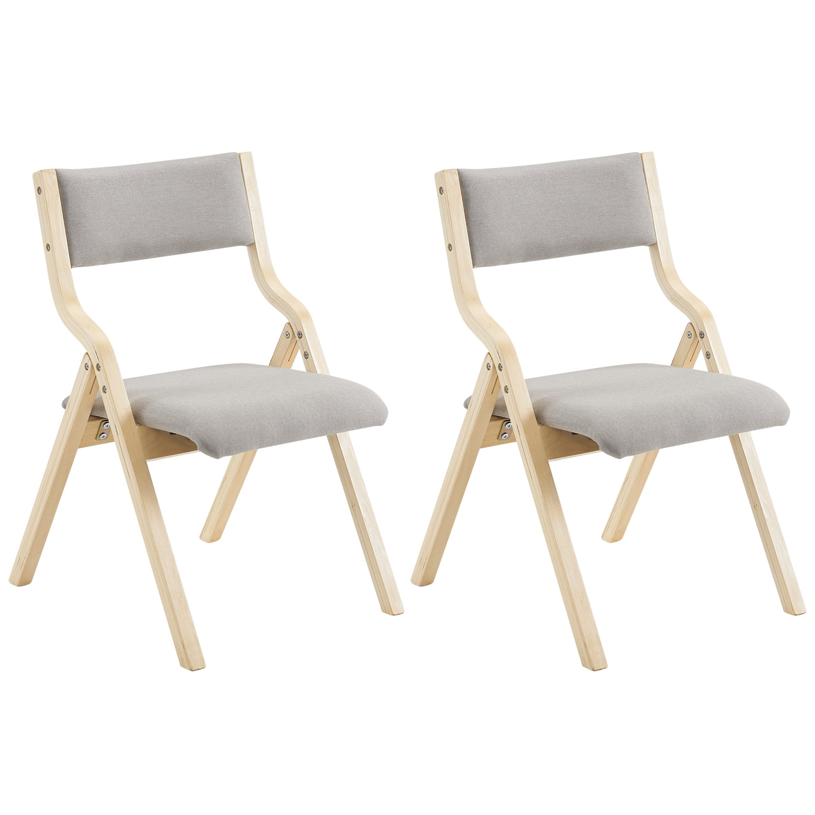 Linon Keira Foldable Wooden Kitchen Chairs with Padded Back and Vinyl Seat Espresso Finish Set of 2 Walmart