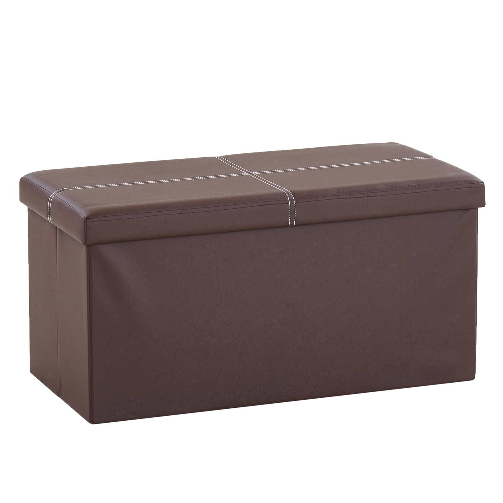 Ktaxon Folding Storage Ottoman Bench,Storage Chest Footrest Coffee