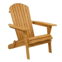 Ktaxon Folding Wooden Adirondack Chair Folding Wood Accent Wood Single Chair for Outdoor and Indoor, Natural Color