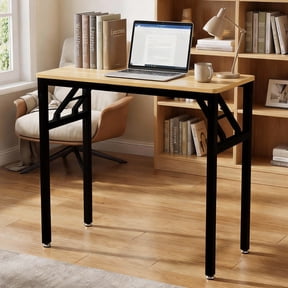 Ktaxon Folding Writing Computer Desk Home Office Study PC Writing Table, Oak & Black