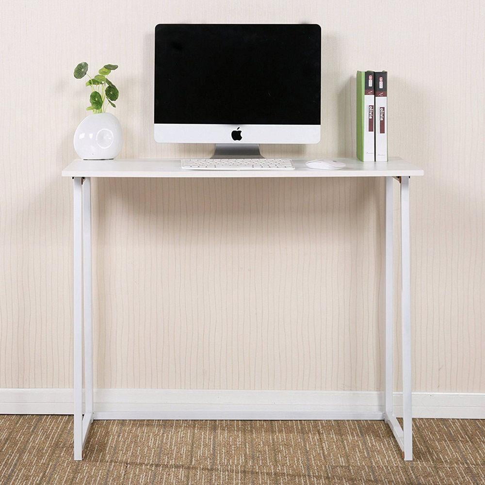 Ktaxon Folding Writing Computer Desk Home Office Study PC Writing Table White