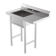 Ktaxon Silver Stainless Steel Freestanding Industrial Sink