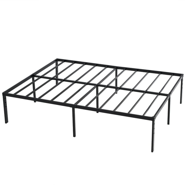 Ktaxon Full Size Bed Frames, 18" Metal Platform Bed, Black