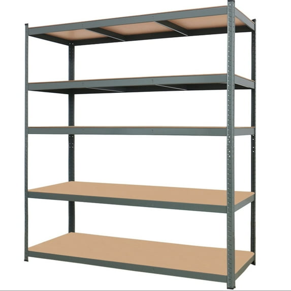 Ktaxon Garage Shelving, 43"W x 18"D x 71"H 5-Shelf Storage Rack Steel Shelves, 1200lbs Total Capacity, Grey