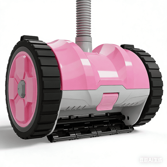 Ktaxon Gear Drive Automatic Suction Pool Cleaner for Above Ground & Inground Pools w/ 12 Grey Hoses, 2045C, Pink