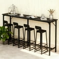 thumbnail image 1 of Ktaxon Modern Pub Dining Table for 6~8 People, 71" Long Bar Table Rectangle for Home, Black, 1 of 7