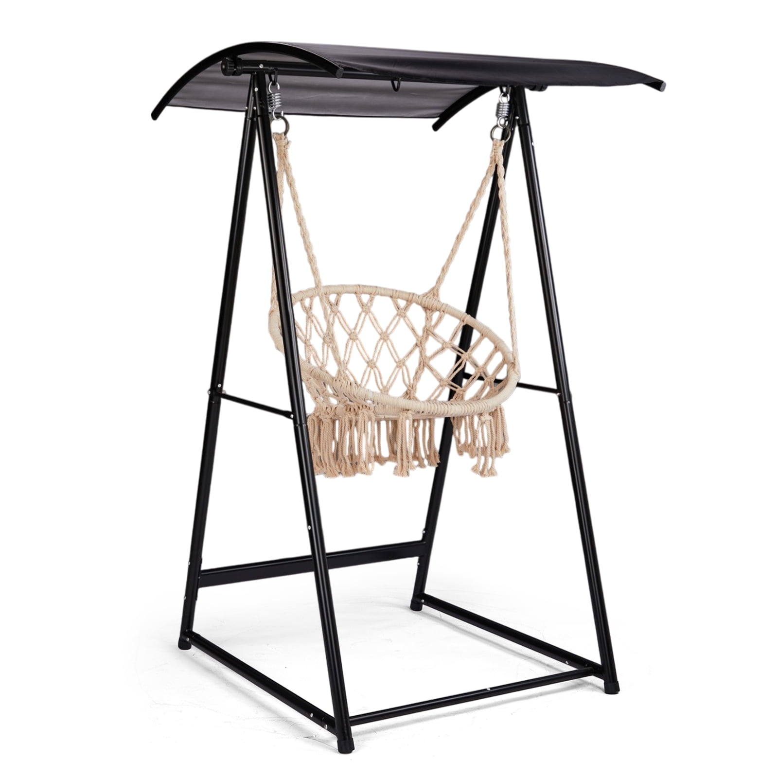 Ktaxon Hammock Chair Stand , Hammock Bed for Patio with Adjustable Roof