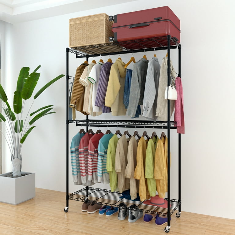 Freestanding Closet Organizer, Portable Garment Rack  Closet organizing  systems, Storage closet organization, Free standing closet